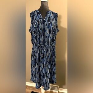 Apt. 9 Blue Striped Dress w/Pockets